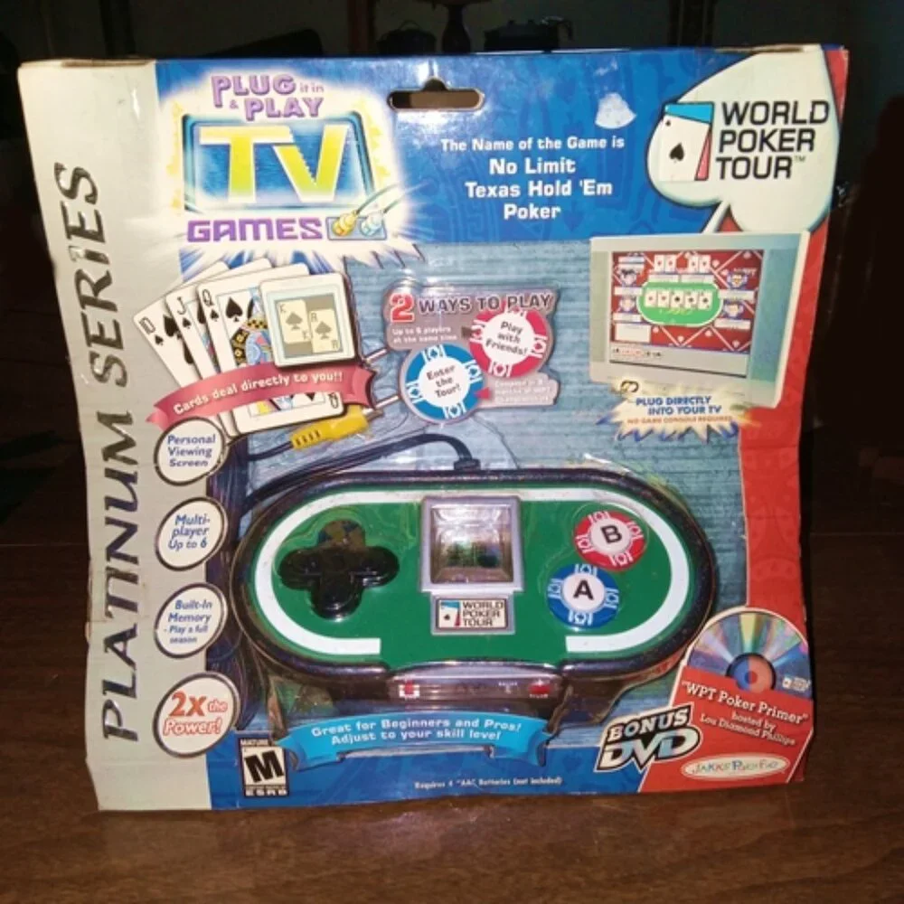 No Limit Texas Hold 'Em Plug It In & Play World Poker Tour TV Games 2004 NEW